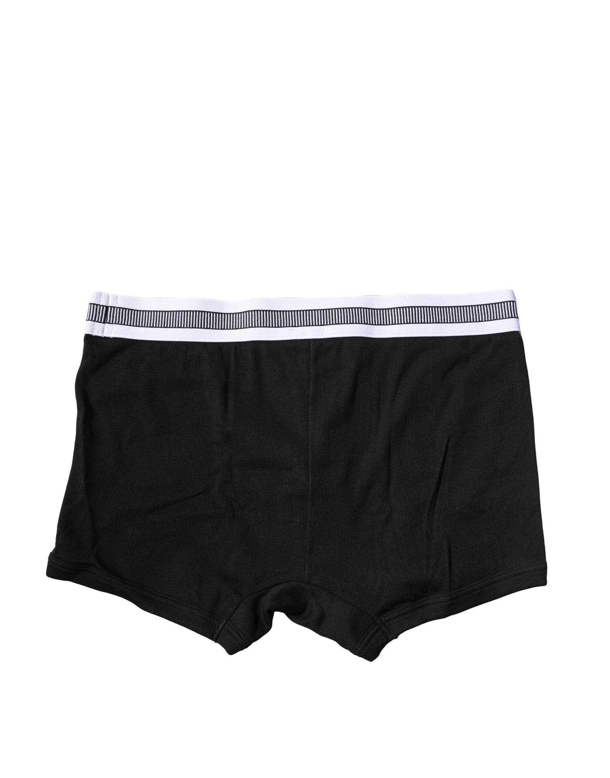 Dolce & Gabbana Black Cotton Stretch Regular Boxer Underwear - Hilstor