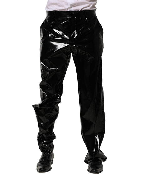 Dolce & Gabbana Black Nylon Straight Men Pants - Hilstor