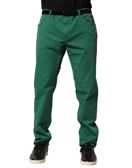 Dolce & Gabbana Green Cotton Stretch Skinny Men Denim Jeans - Hilstor