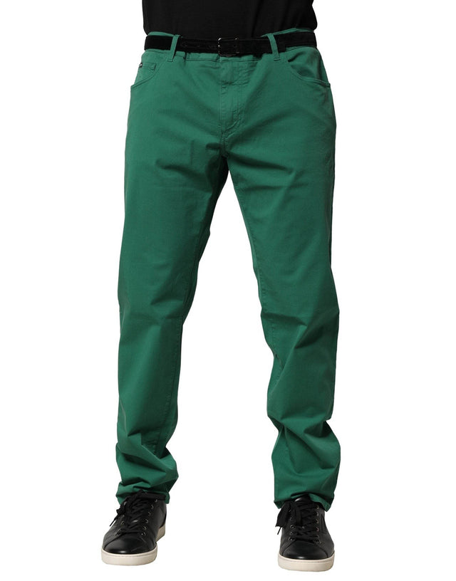 Dolce & Gabbana Green Cotton Stretch Skinny Men Denim Jeans - Hilstor