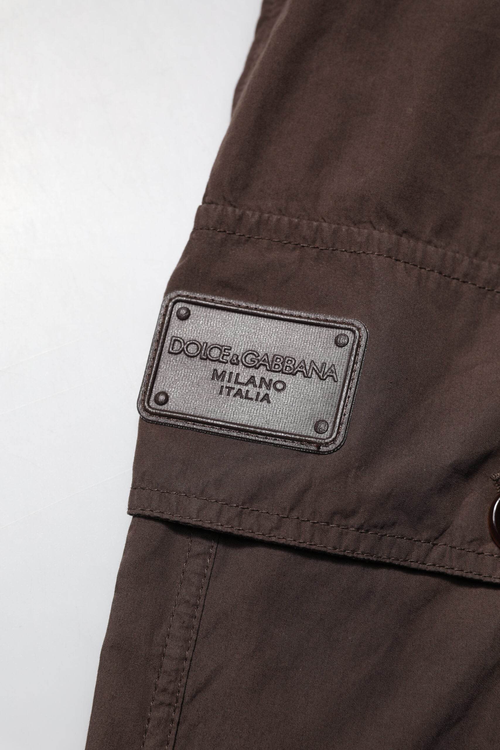 Dolce & Gabbana Brown Cotton Cargo Jogger Men Pants - Hilstor