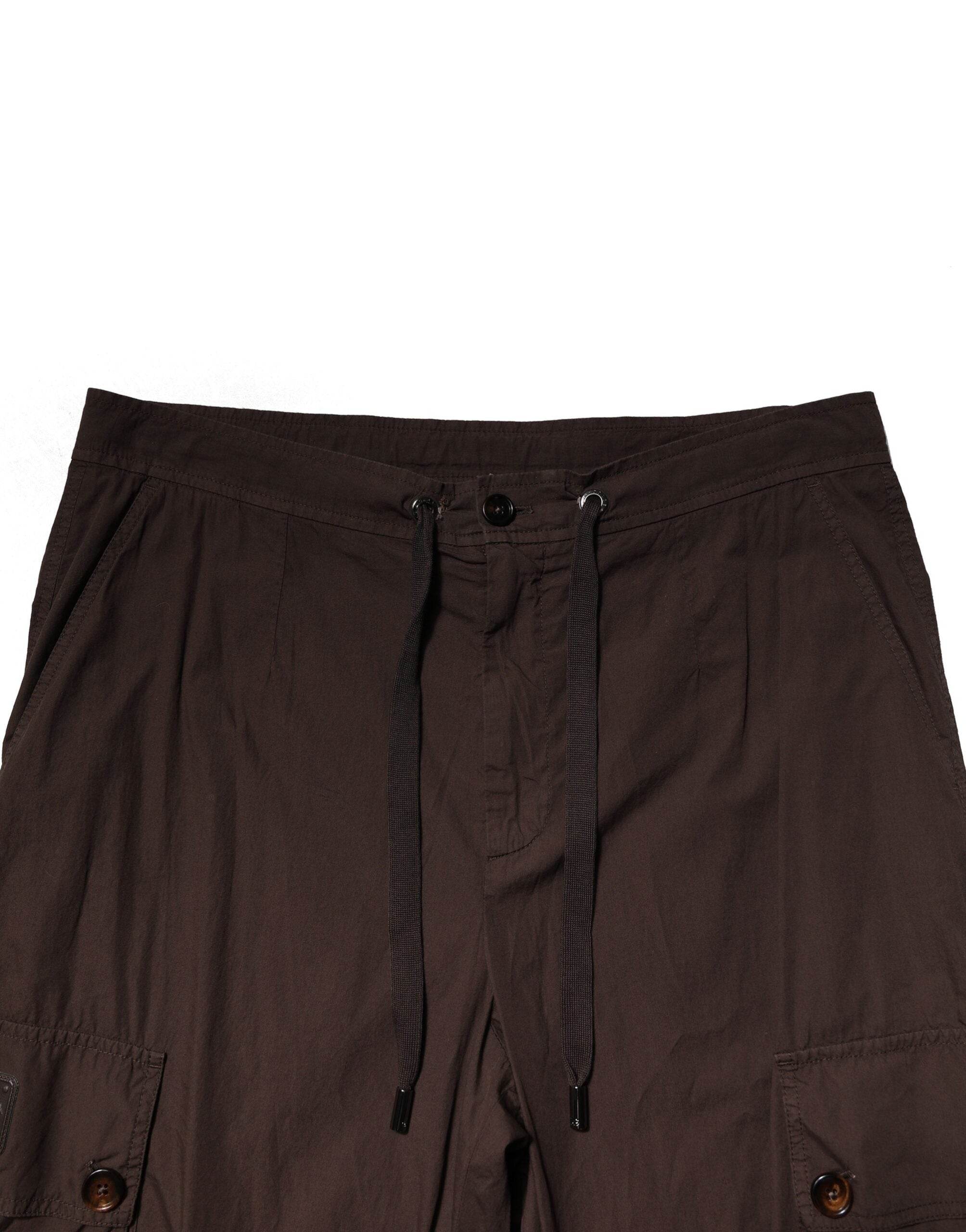 Dolce & Gabbana Brown Cotton Cargo Jogger Men Pants - Hilstor