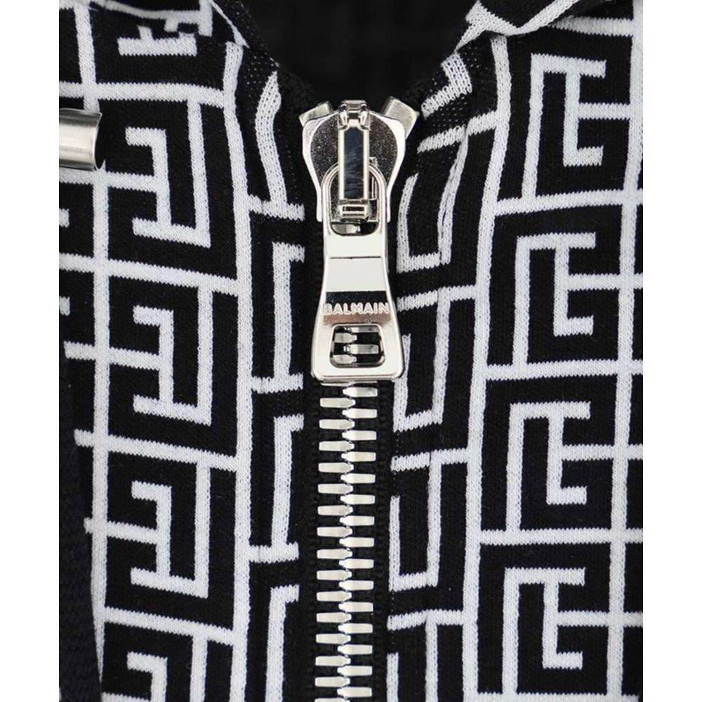 Balmain Black Cotton Men's Sweater - Hilstor