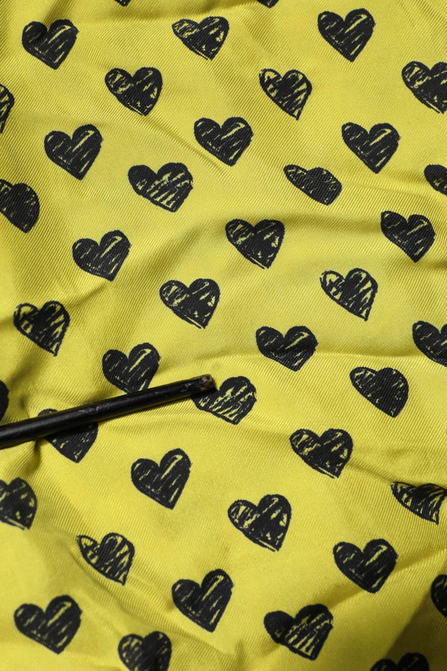 Dolce & Gabbana Yellow Heart Short Sleeves Men Casual Shirt - Hilstor