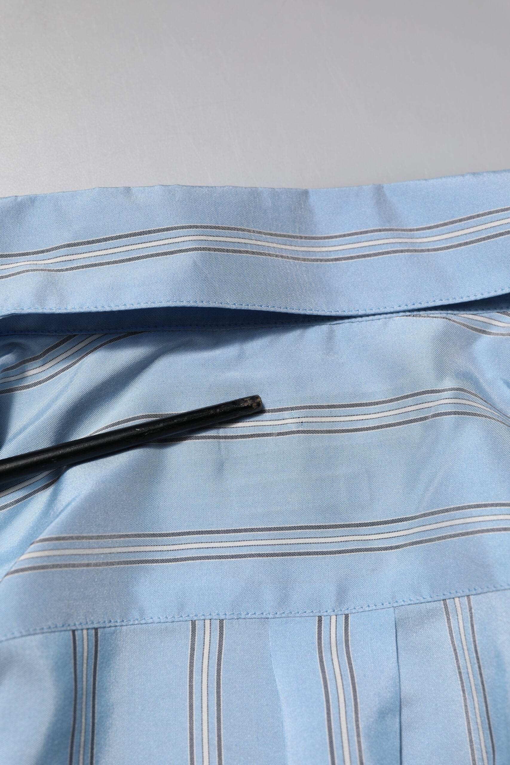Dolce & Gabbana Light Blue MARTINI Striped Formal Dress Shirt - Hilstor