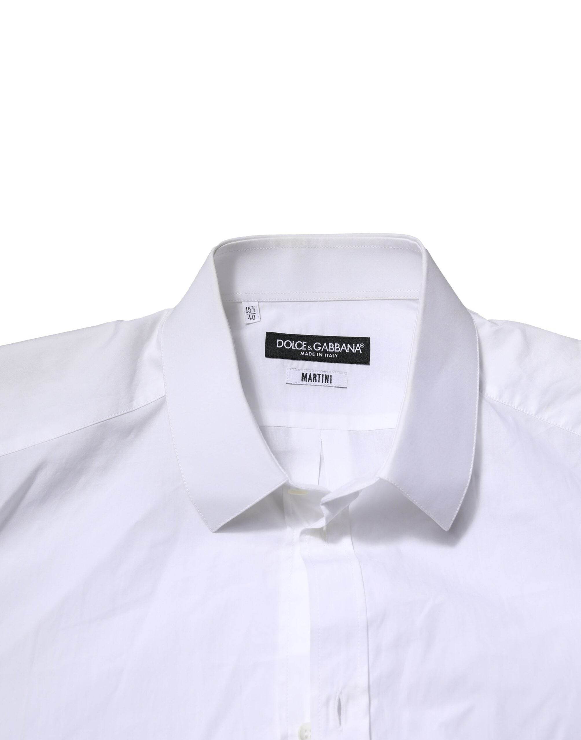 Dolce & Gabbana White MARTINI Long Sleeves Men Formal Shirt - Hilstor