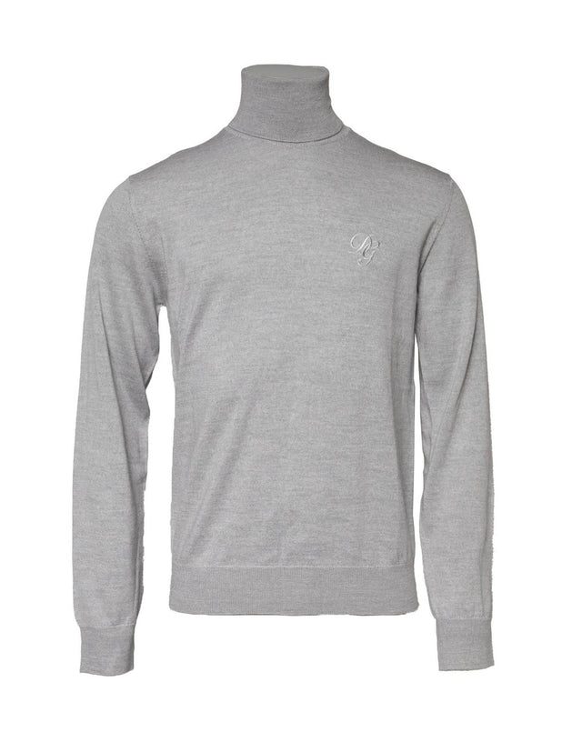Dolce & Gabbana Gray Long Sleeve Turtleneck Pullover Sweater - Hilstor