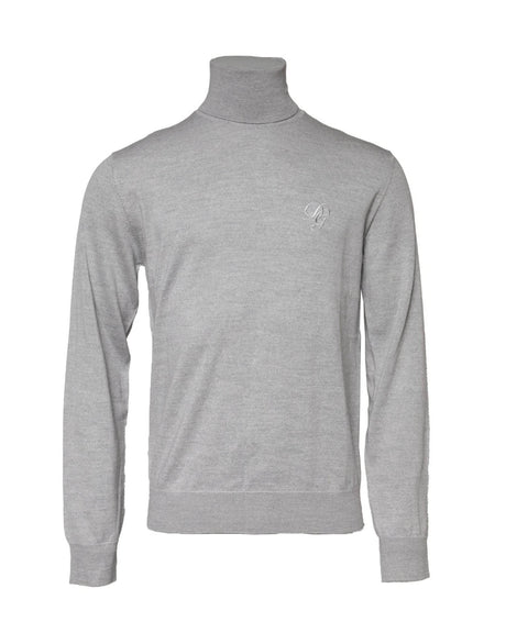 Dolce & Gabbana Gray Long Sleeve Turtleneck Pullover Sweater - Hilstor