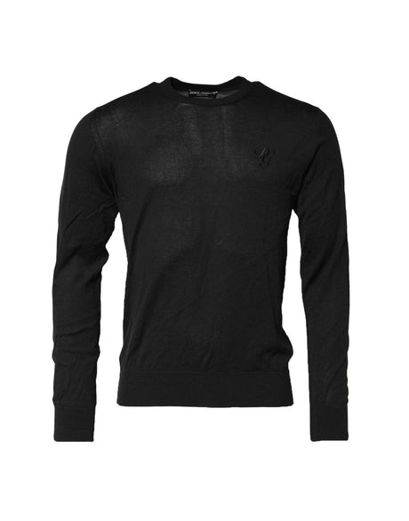 Dolce & Gabbana Dark Gray Cotton DG Logo Sweatshirt Sweater - Hilstor