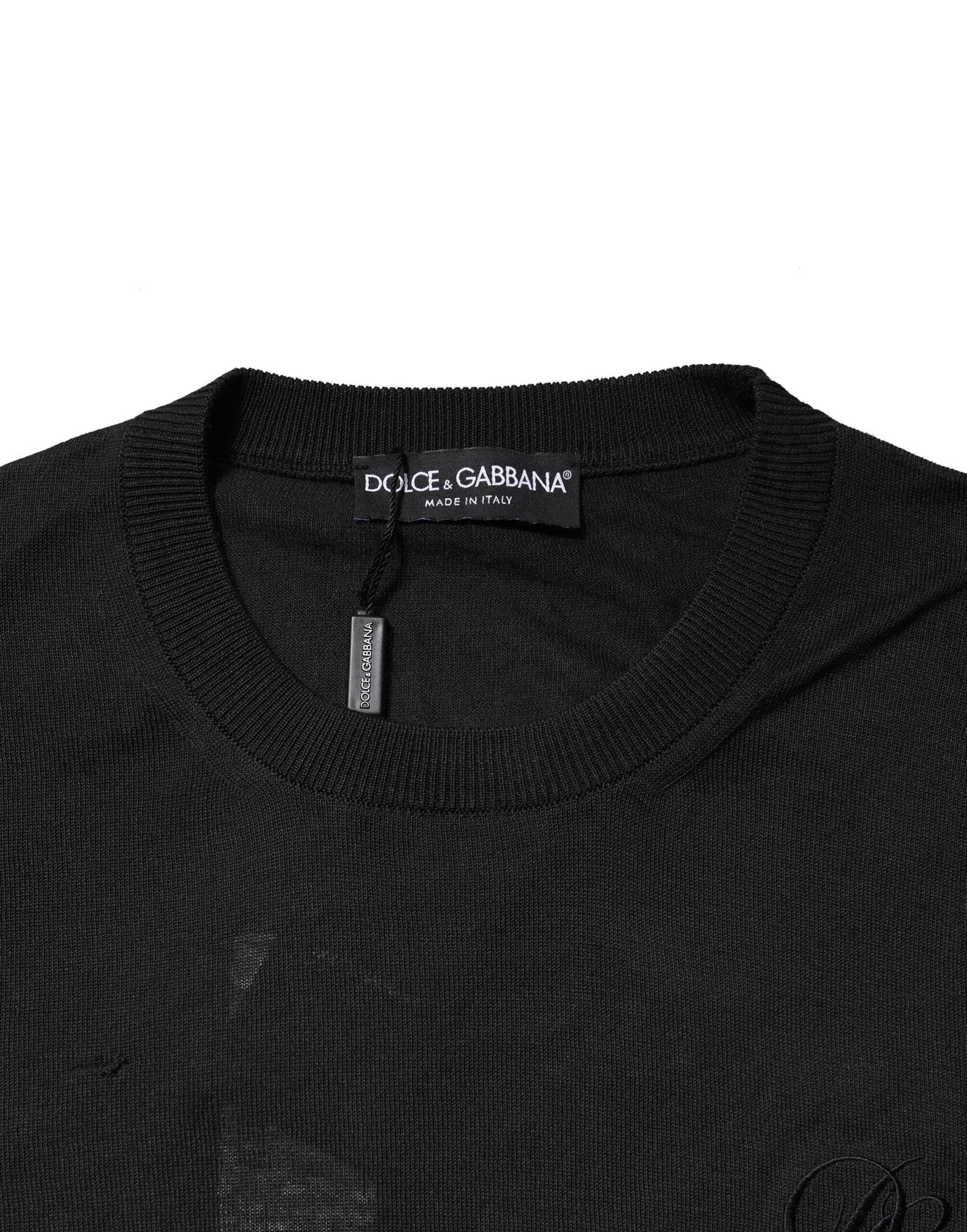 Dolce & Gabbana Dark Gray Cotton DG Logo Sweatshirt Sweater - Hilstor