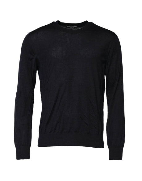 Dolce & Gabbana Black Long Sleeve CrewNeck Pullover Sweater - Hilstor