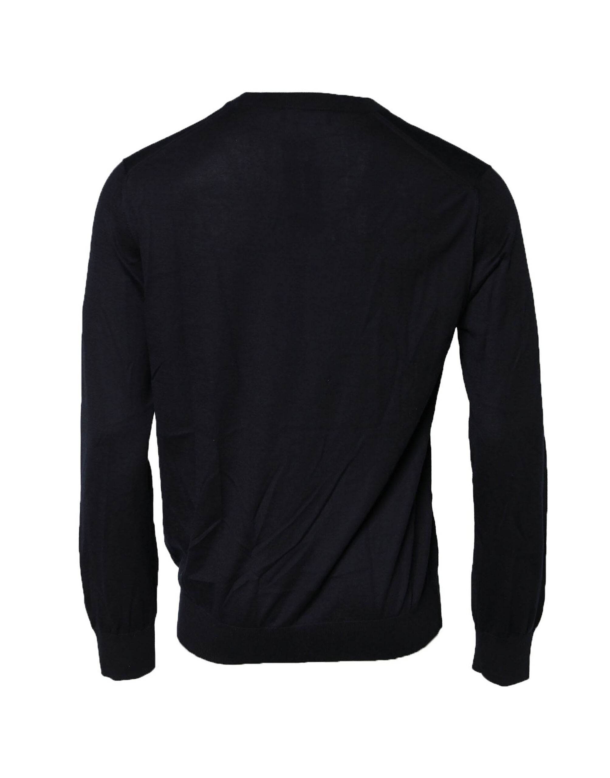 Dolce & Gabbana Black Long Sleeve CrewNeck Pullover Sweater - Hilstor
