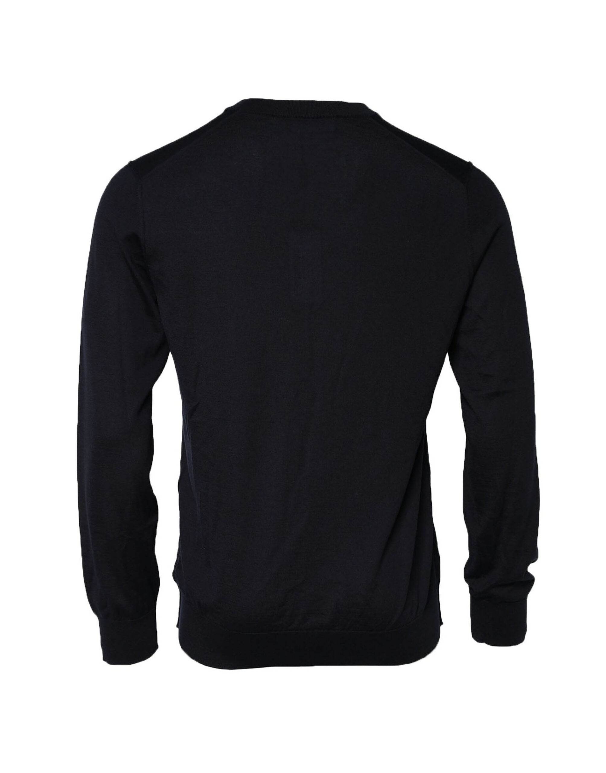 Dolce & Gabbana Black Cashmere Crew Neck Sweatshirt Sweater - Hilstor