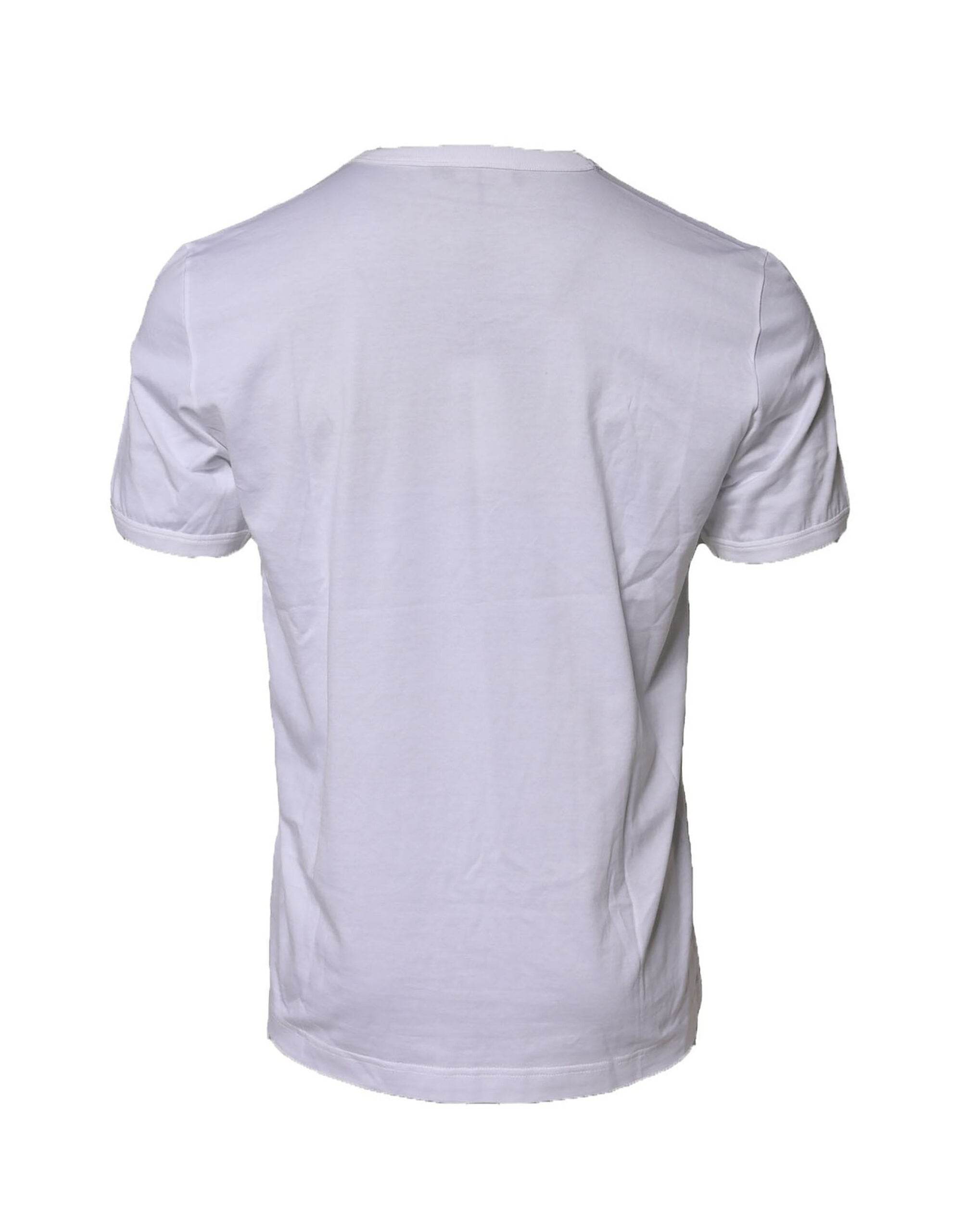 Dolce & Gabbana White King Crown Cotton Crew Neck T-shirt - Hilstor