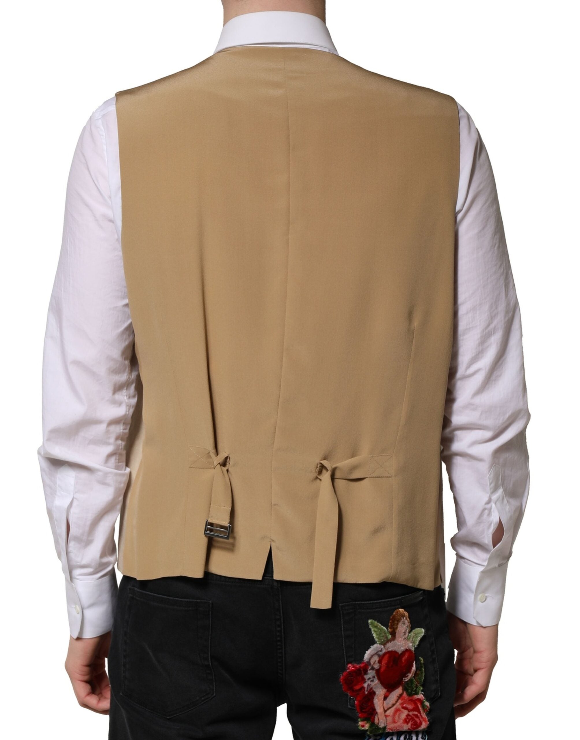 Dolce &amp; Gabbana Beige Hørkjole Formel Herrevest