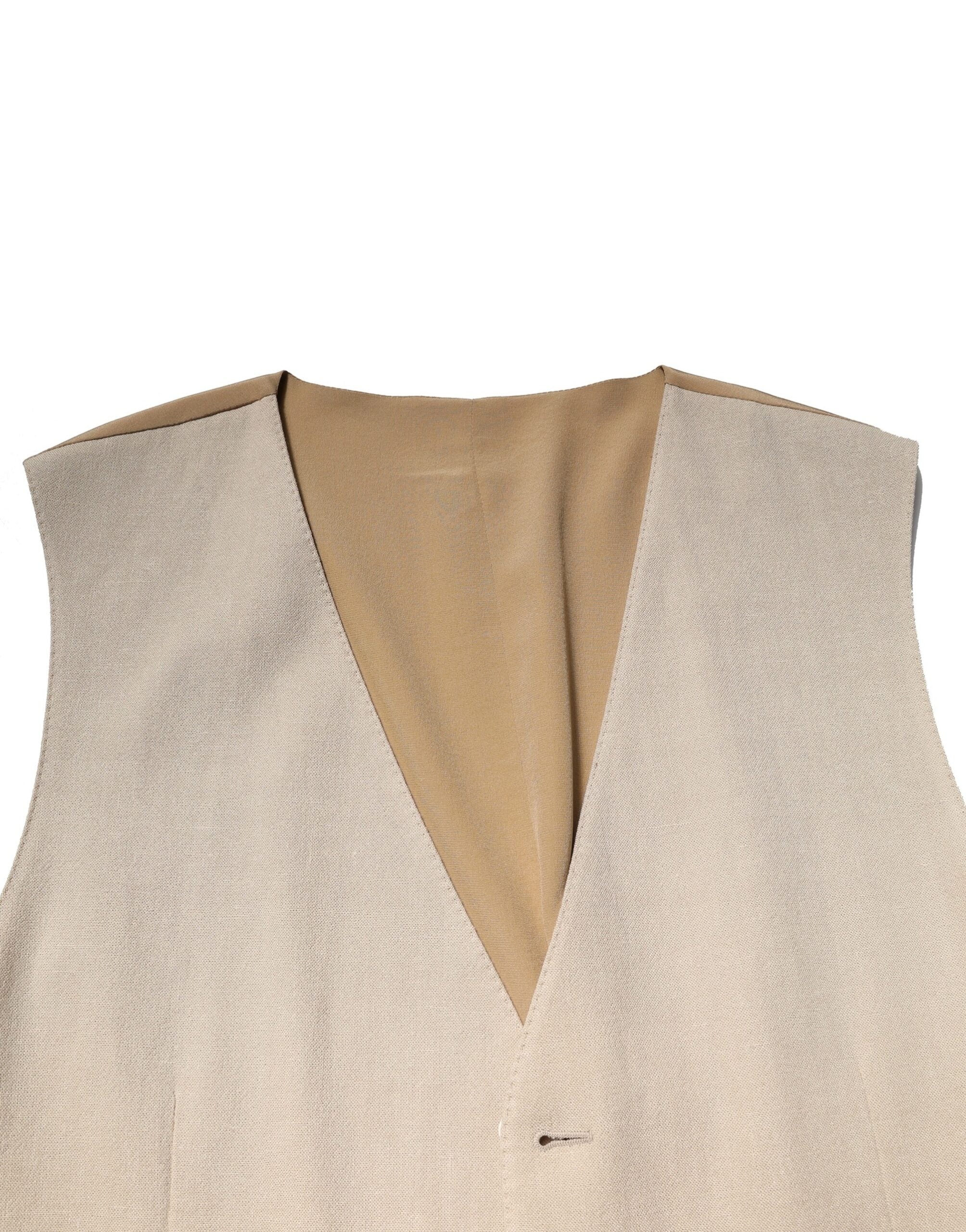 Dolce &amp; Gabbana Beige Hørkjole Formel Herrevest