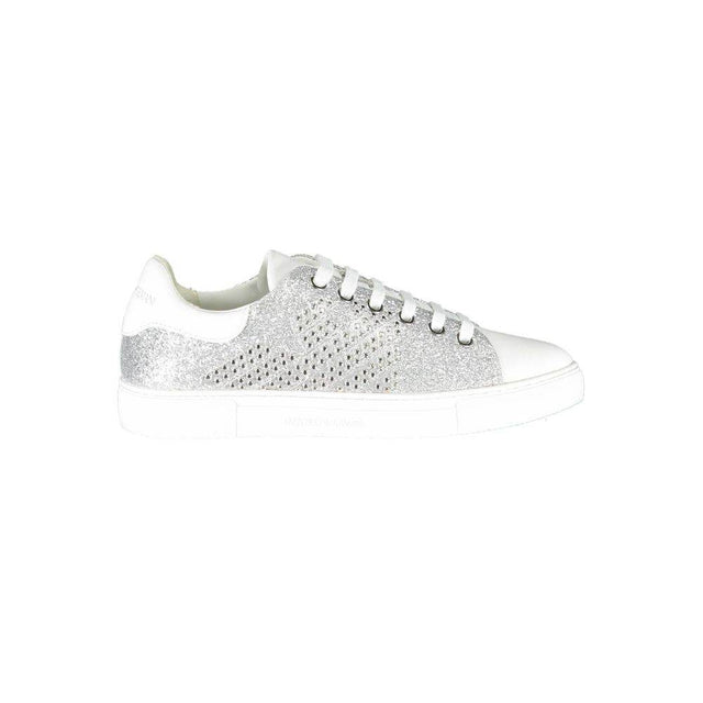 Emporio Armani Silver Leather Women Sneaker - Hilstor
