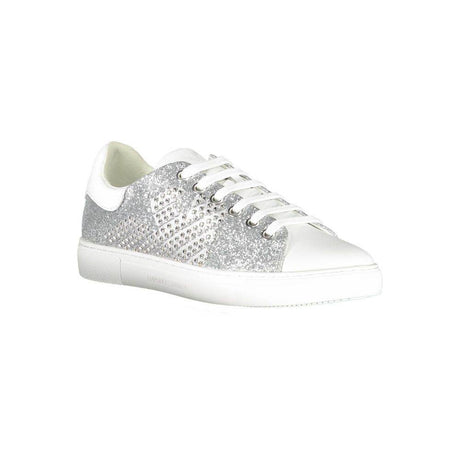 Emporio Armani Silver Leather Women Sneaker - Hilstor