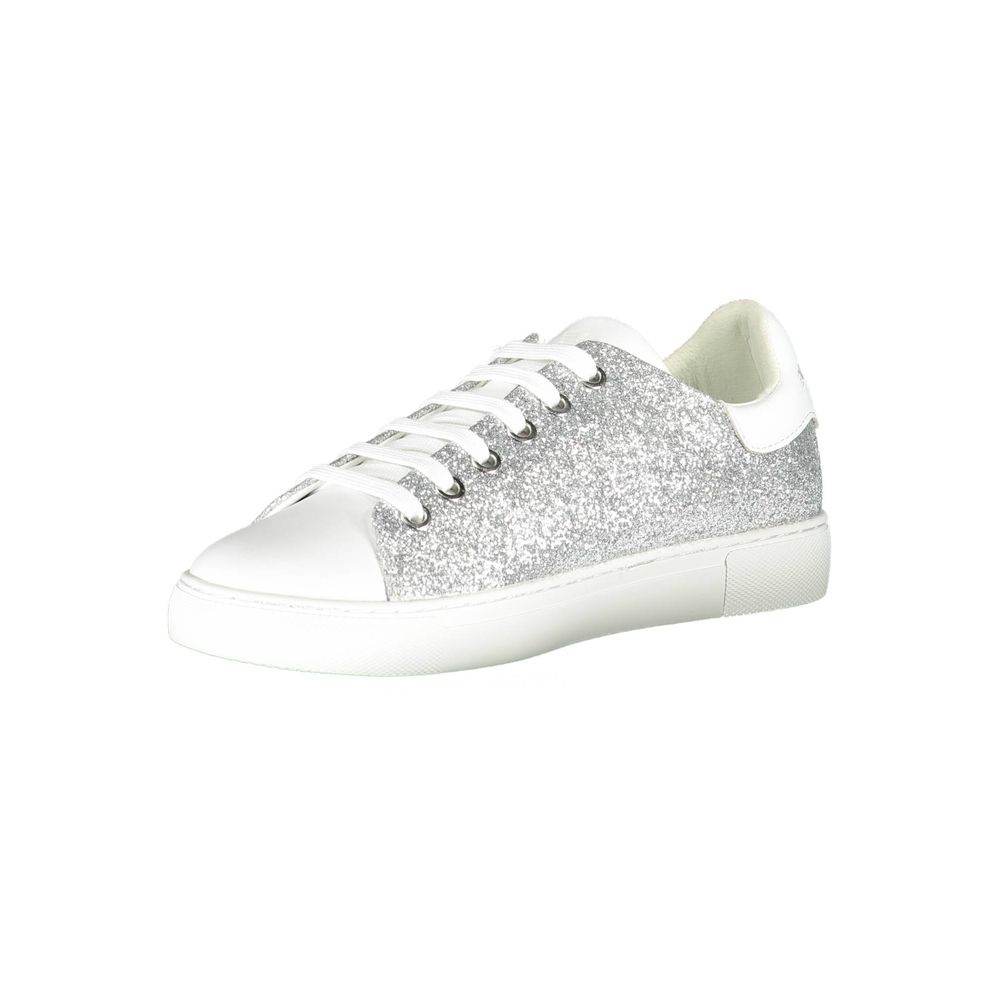 Emporio Armani Silver Leather Women Sneaker - Hilstor