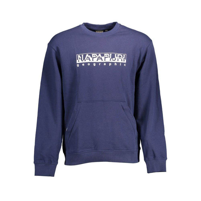Napapijri Blue Cotton Men Sweater - Hilstor