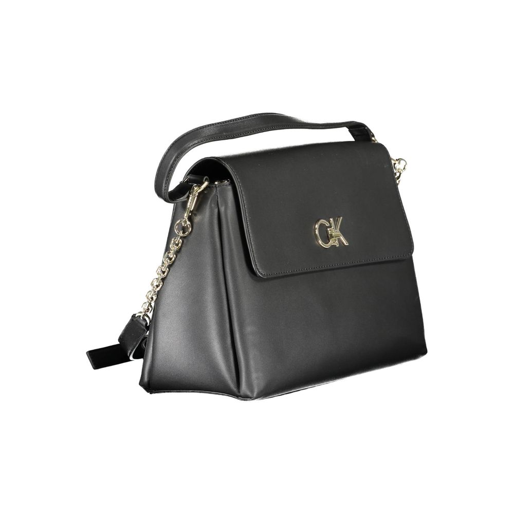 Calvin Klein sort polyester håndtaske til kvinder