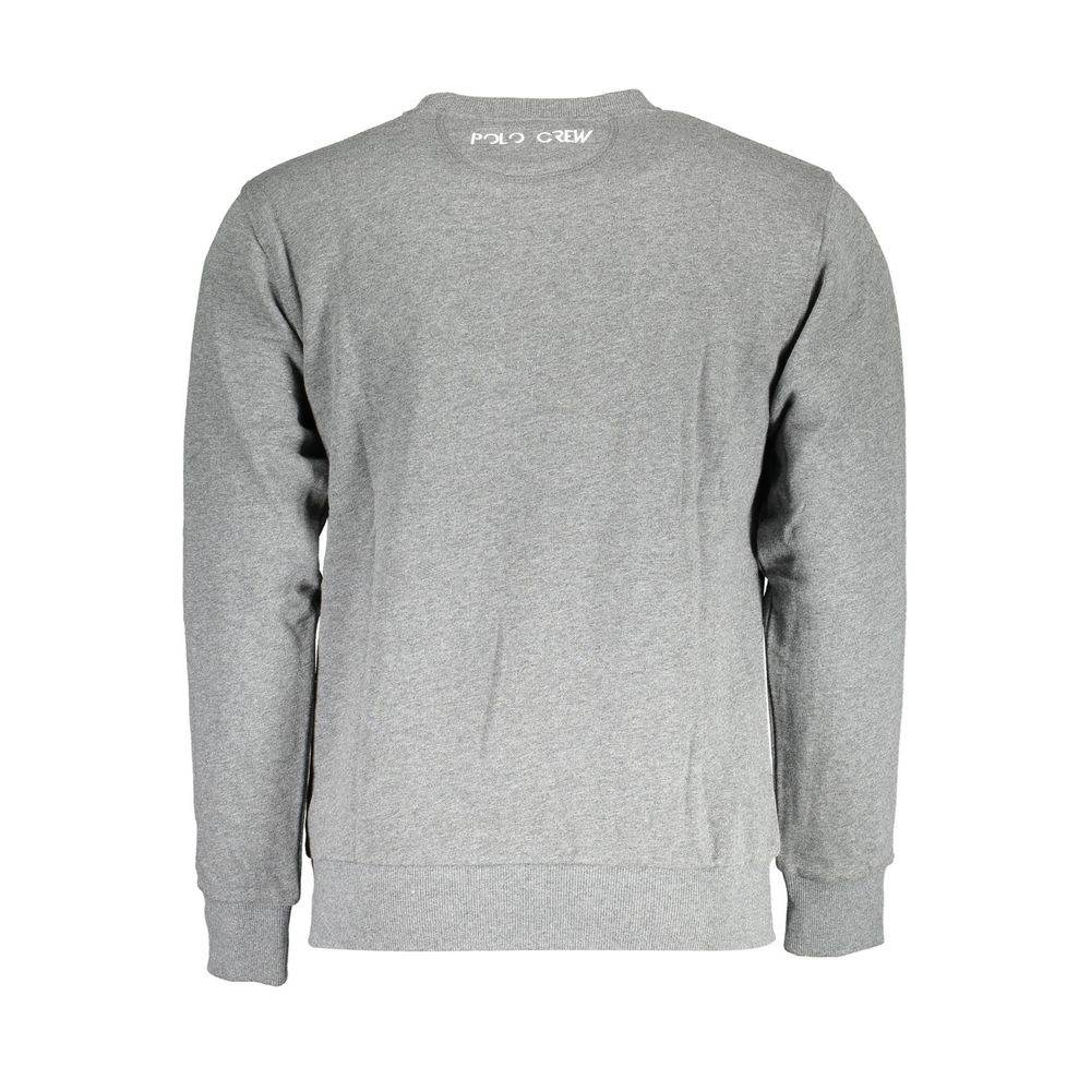 La Martina Gray Cotton Men Sweater - Hilstor