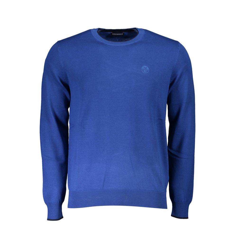 North Sails Blue Cotton Men Sweater - Hilstor