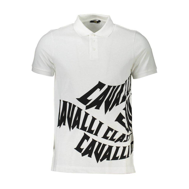 Cavalli Class White Cotton Men Polo - Hilstor