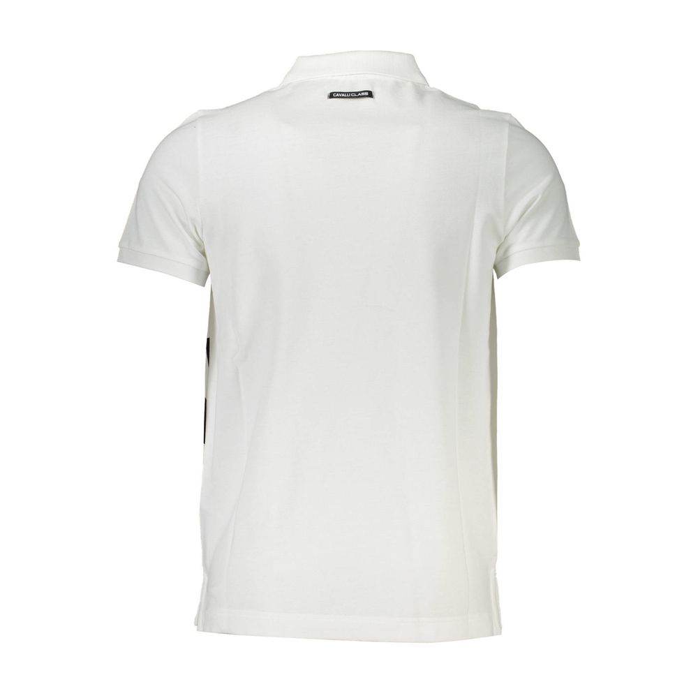 Cavalli Class White Cotton Men Polo - Hilstor
