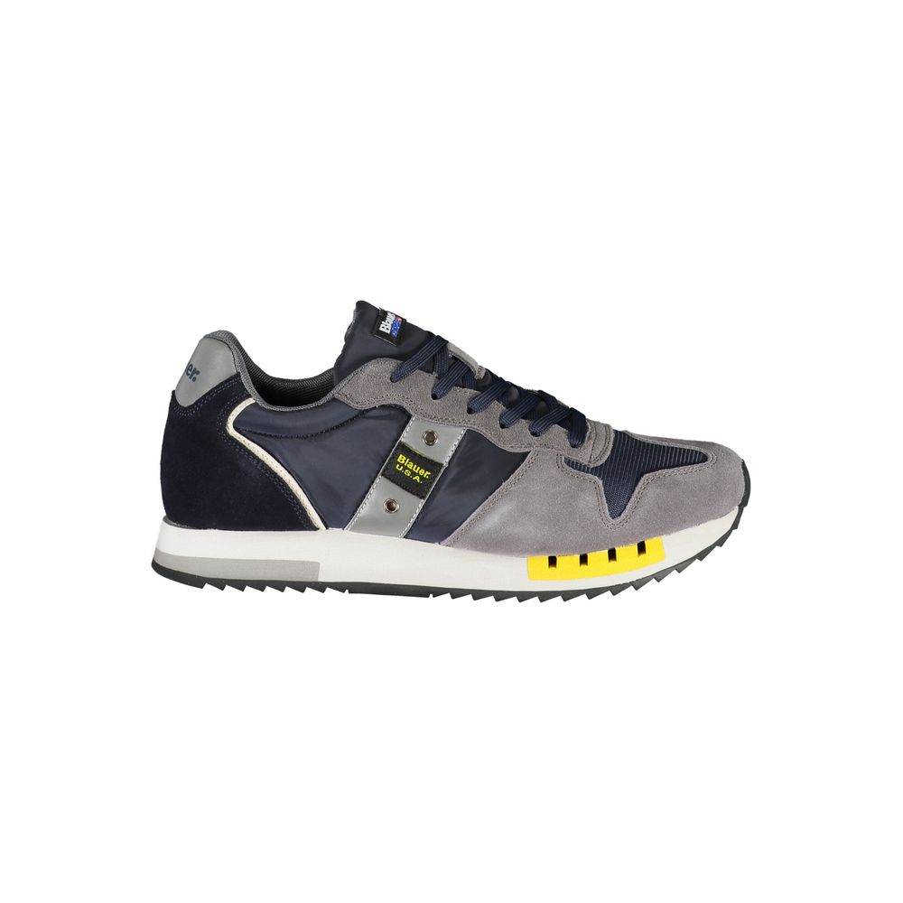 Blauer Elevate Your Step: Blue Contrast Lace-Up Sneakers - Hilstor