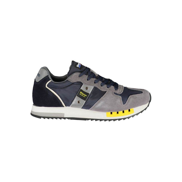 Blauer Elevate Your Step: Blue Contrast Lace-Up Sneakers - Hilstor