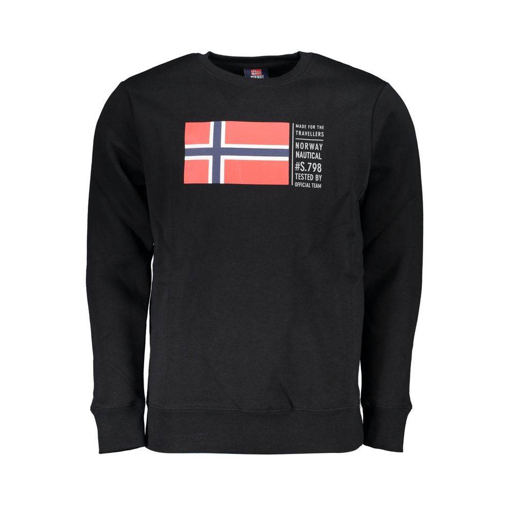 Norway 1963 Black Cotton Men Sweater - Hilstor