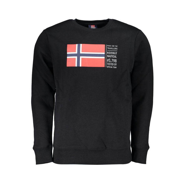 Norway 1963 Black Cotton Men Sweater - Hilstor