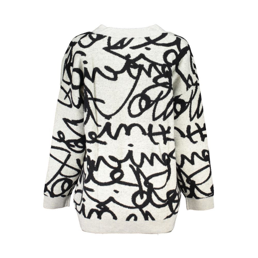 Desigual smart cardigan med V-hals i kontrast
