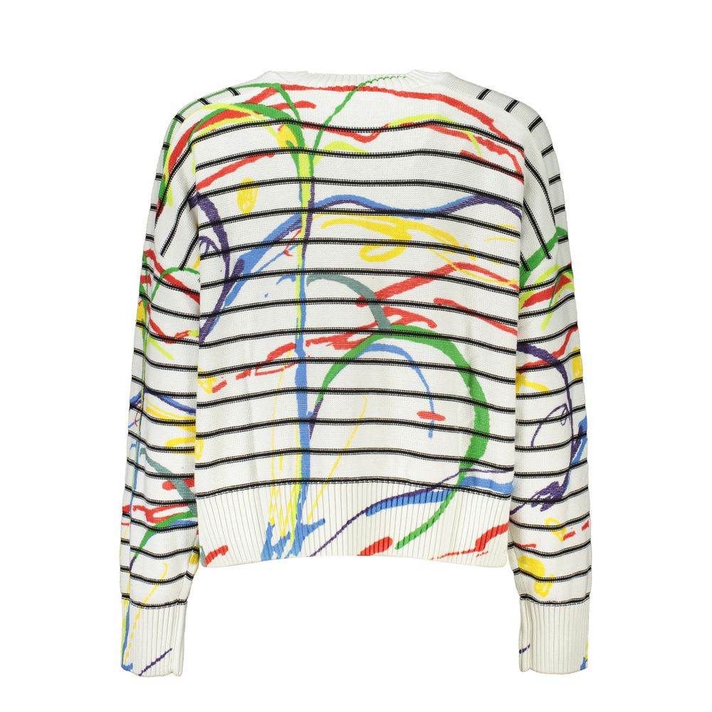 Desigual Chic Contrast Detail Crew Neck Sweater - Hilstor