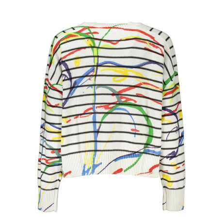 Desigual Chic Contrast Detail Crew Neck Sweater - Hilstor