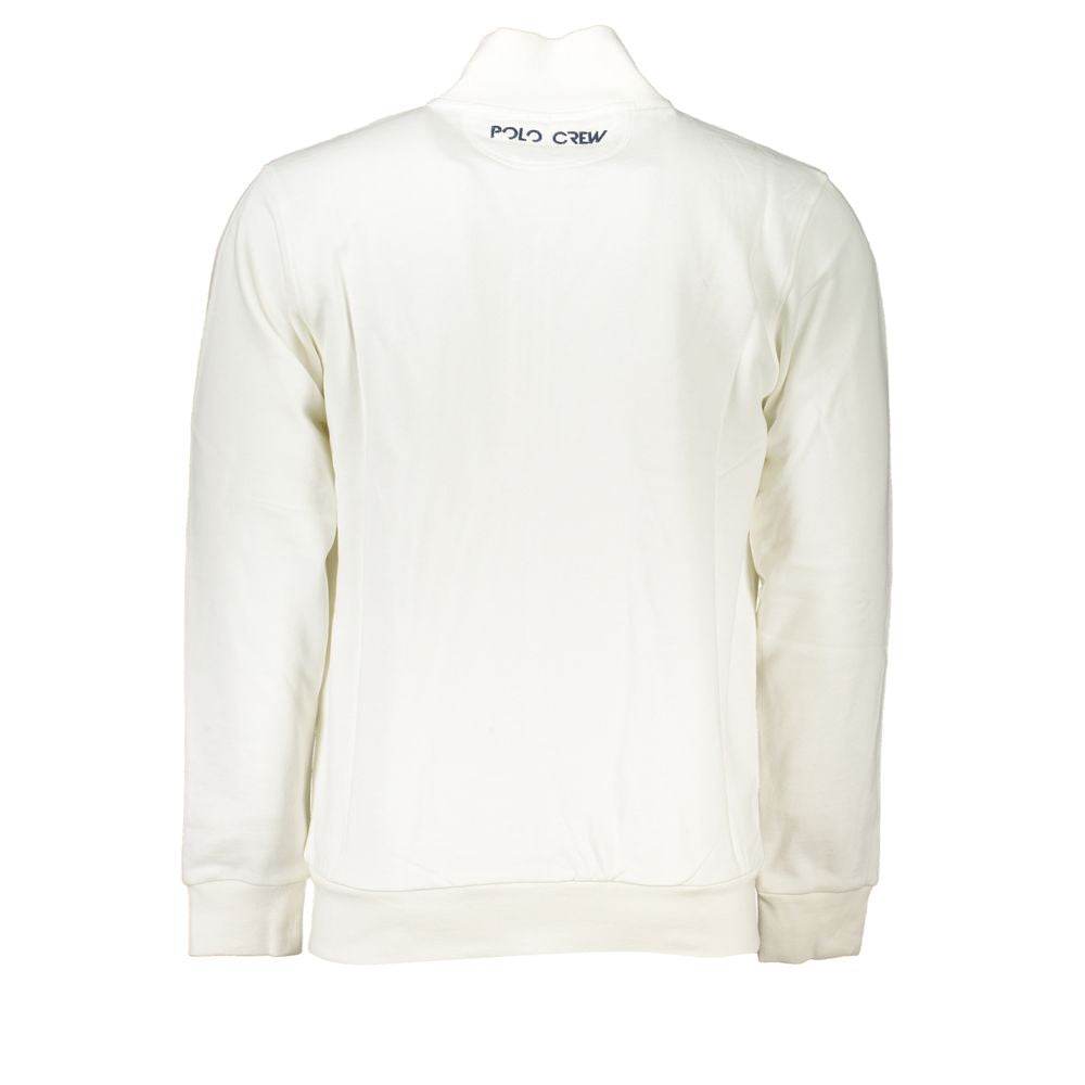 La Martina White Cotton Men Sweater - Hilstor
