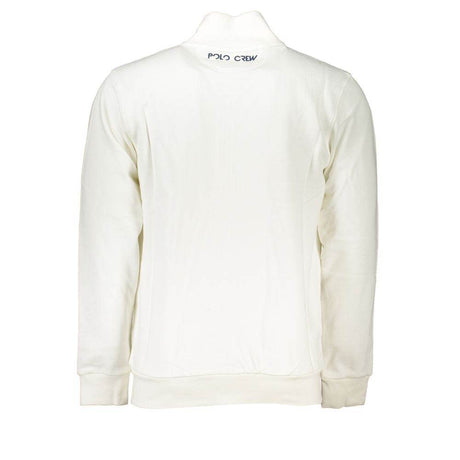 La Martina White Cotton Men Sweater - Hilstor