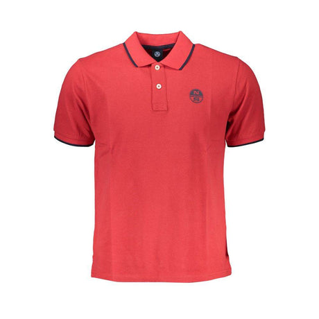 North Sails Red Cotton Polo Shirt - Hilstor