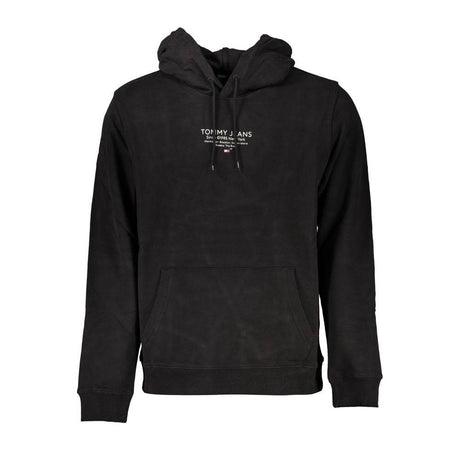 Tommy Hilfiger Black Cotton Men Sweater with Hood - Hilstor