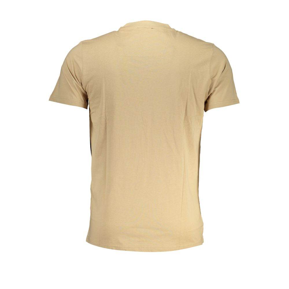 Cavalli Class Beige Cotton T-Shirt - Hilstor