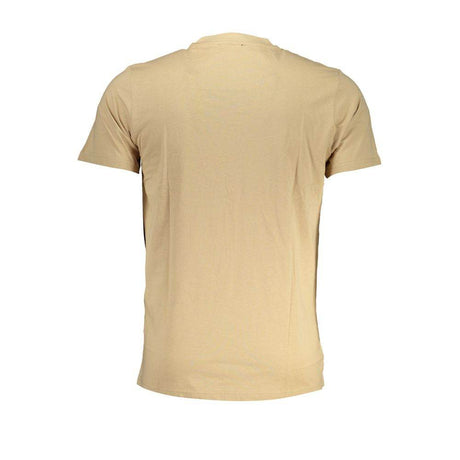 Cavalli Class Beige Cotton T-Shirt - Hilstor