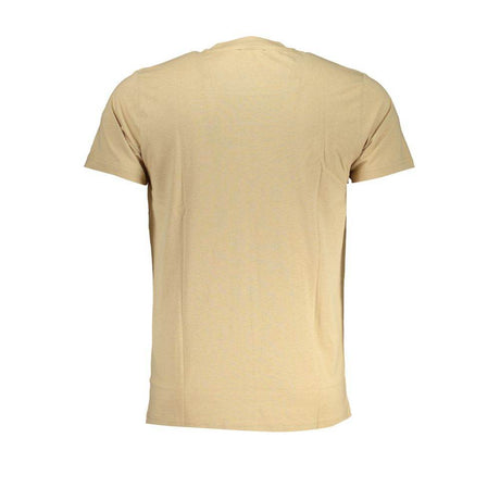 Cavalli Class Beige Cotton T-Shirt - Hilstor