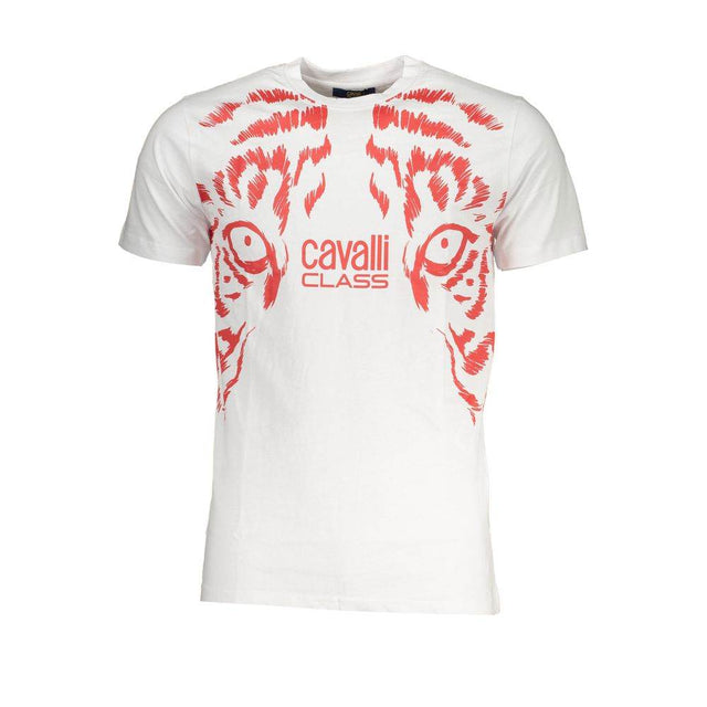 Cavalli Class White Cotton T-Shirt - Hilstor