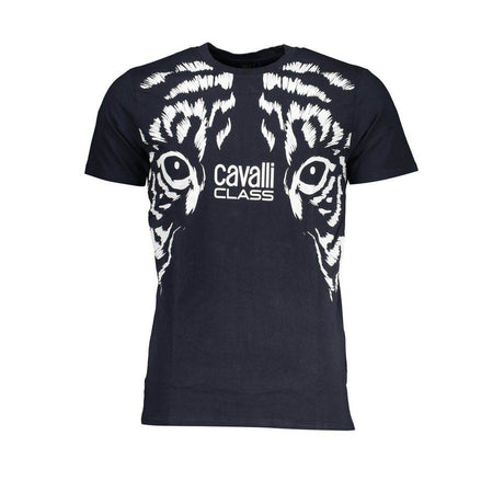 Cavalli Class Blue Cotton T-Shirt - Hilstor