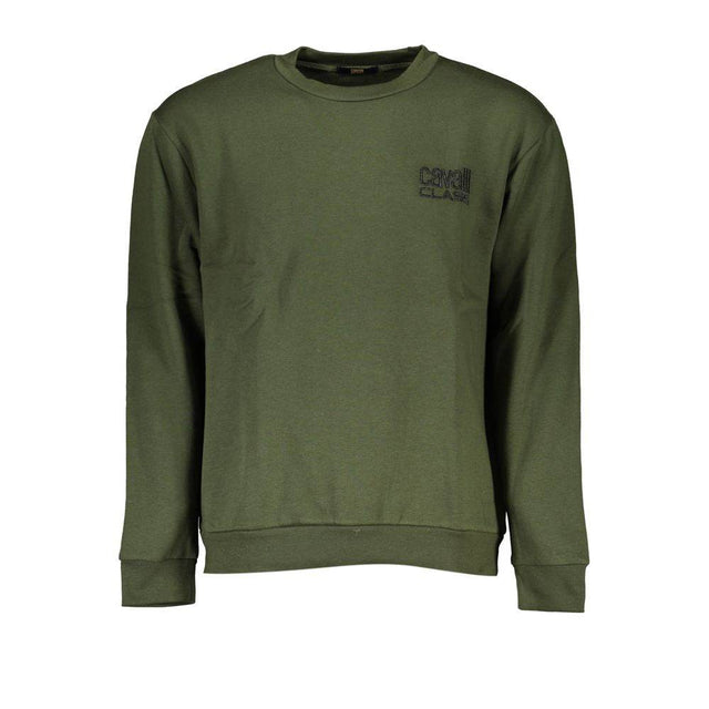 Cavalli Class Green Cotton Men Sweater - Hilstor