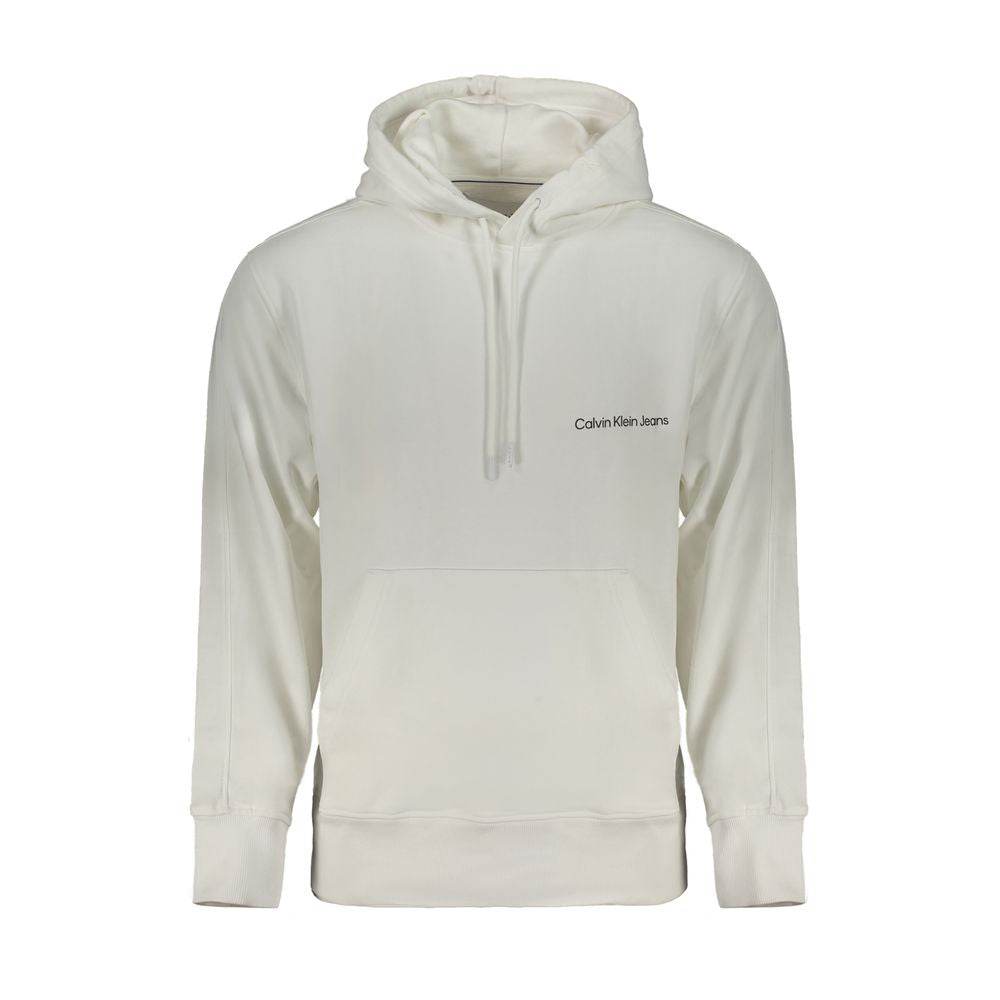 Calvin Klein White Cotton Men Sweater with Hood - Hilstor