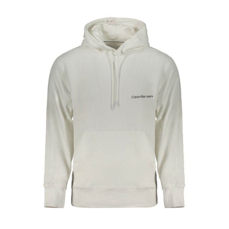Calvin Klein White Cotton Men Sweater with Hood - Hilstor
