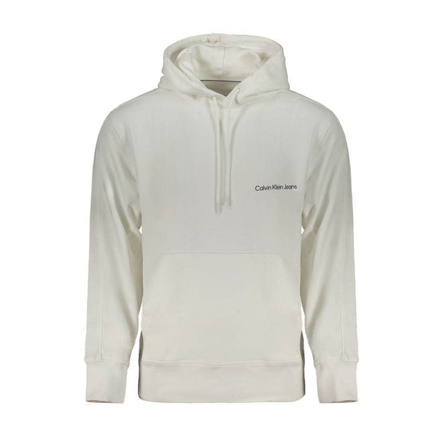 Calvin Klein White Cotton Men Sweater with Hood - Hilstor
