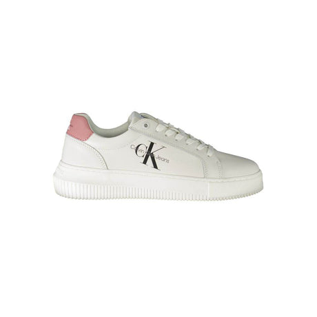 Calvin Klein White Polyester Sneaker - Hilstor